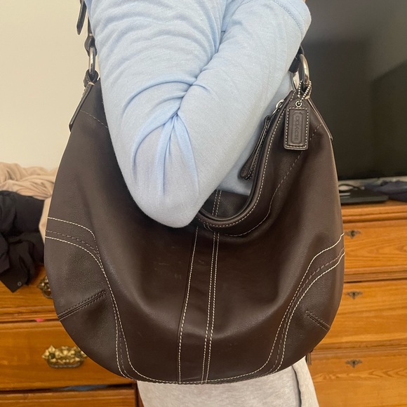 Coach Handbags - Coach Brown Leather Hobo💖